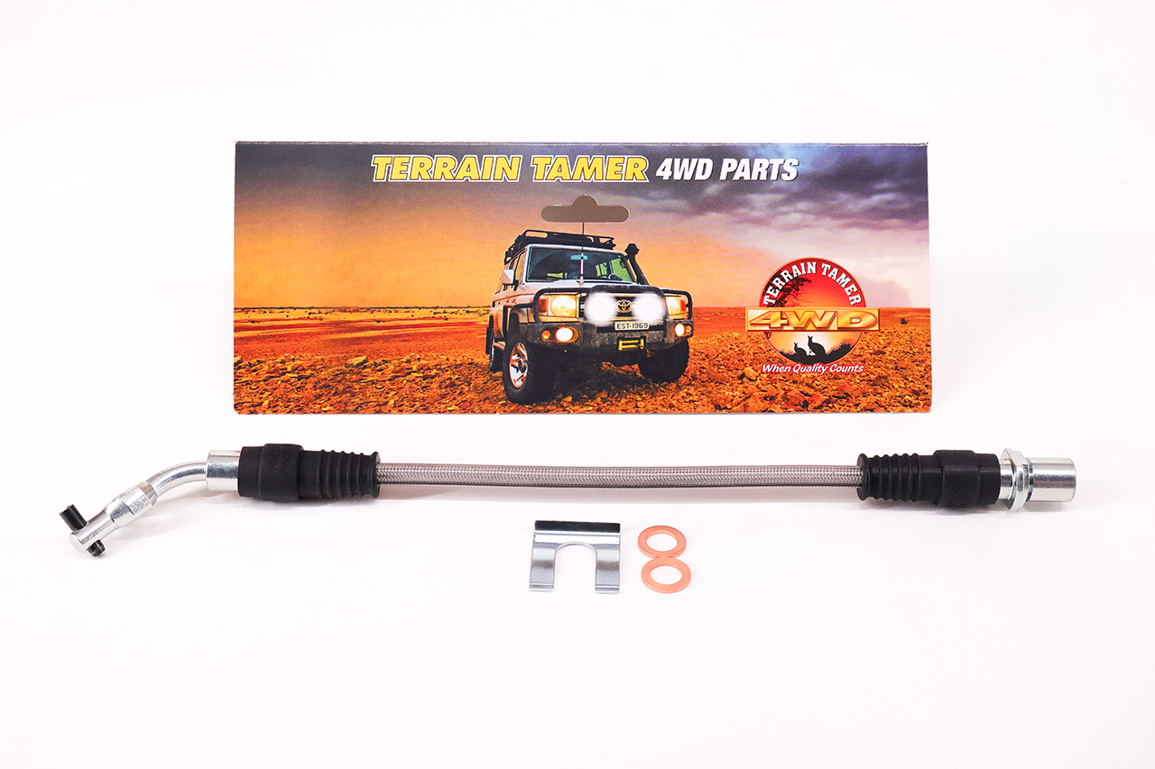 BRAIDED BRAKE HOSE L/H FRONT NON ABS BRAIDED BRAKE HOSE L/H FRONT NON ABS