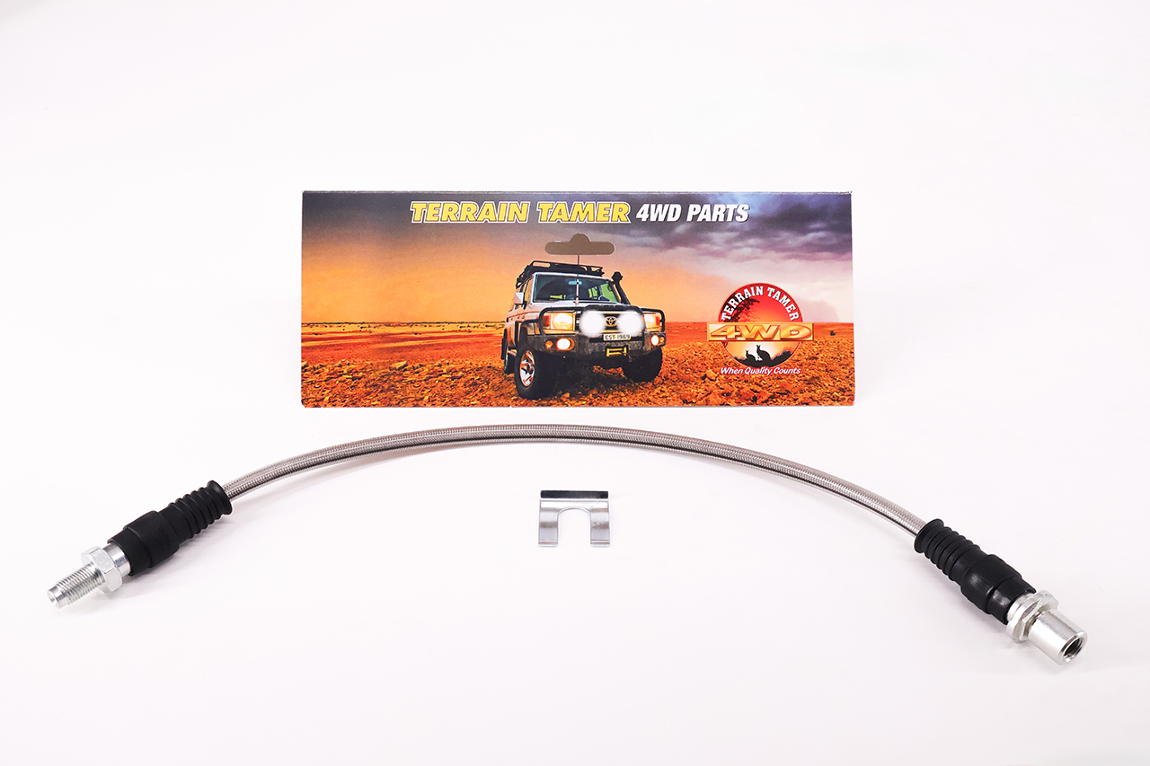 BRAIDED BRAKE HOSE FRONT CENTRE NON ABS +50MM EXTENDED BRAIDED BRAKE HOSE FRONT CENTRE NON ABS +50MM EXTENDED