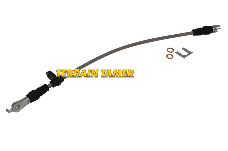 BRAIDED BRAKE HOSE FRONT R/H PLUS 50MM BRAIDED BRAKE HOSE FRONT R/H PLUS 50MM