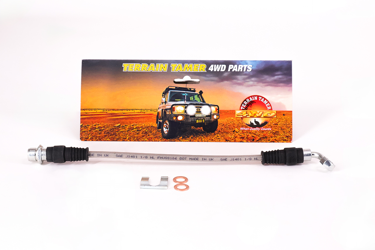 BRAIDED BRAKE HOSE REAR L/H WITHOUT ABS BRAIDED BRAKE HOSE REAR L/H WITHOUT ABS