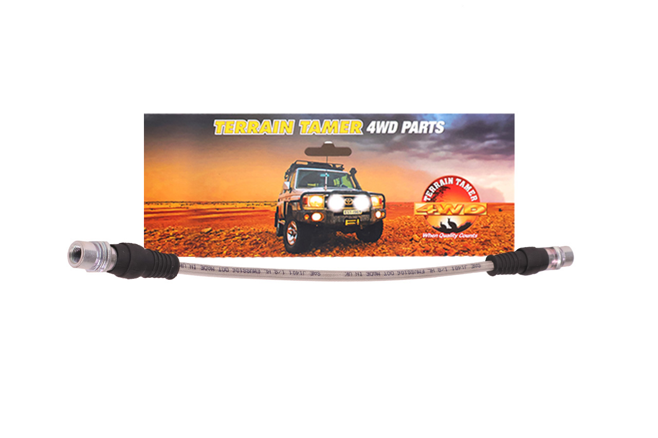 BRAIDED BRAKE HOSE REAR CENTRE NO.2 PLUS 60MM BRAIDED BRAKE HOSE REAR CENTRE NO.2 PLUS 60MM