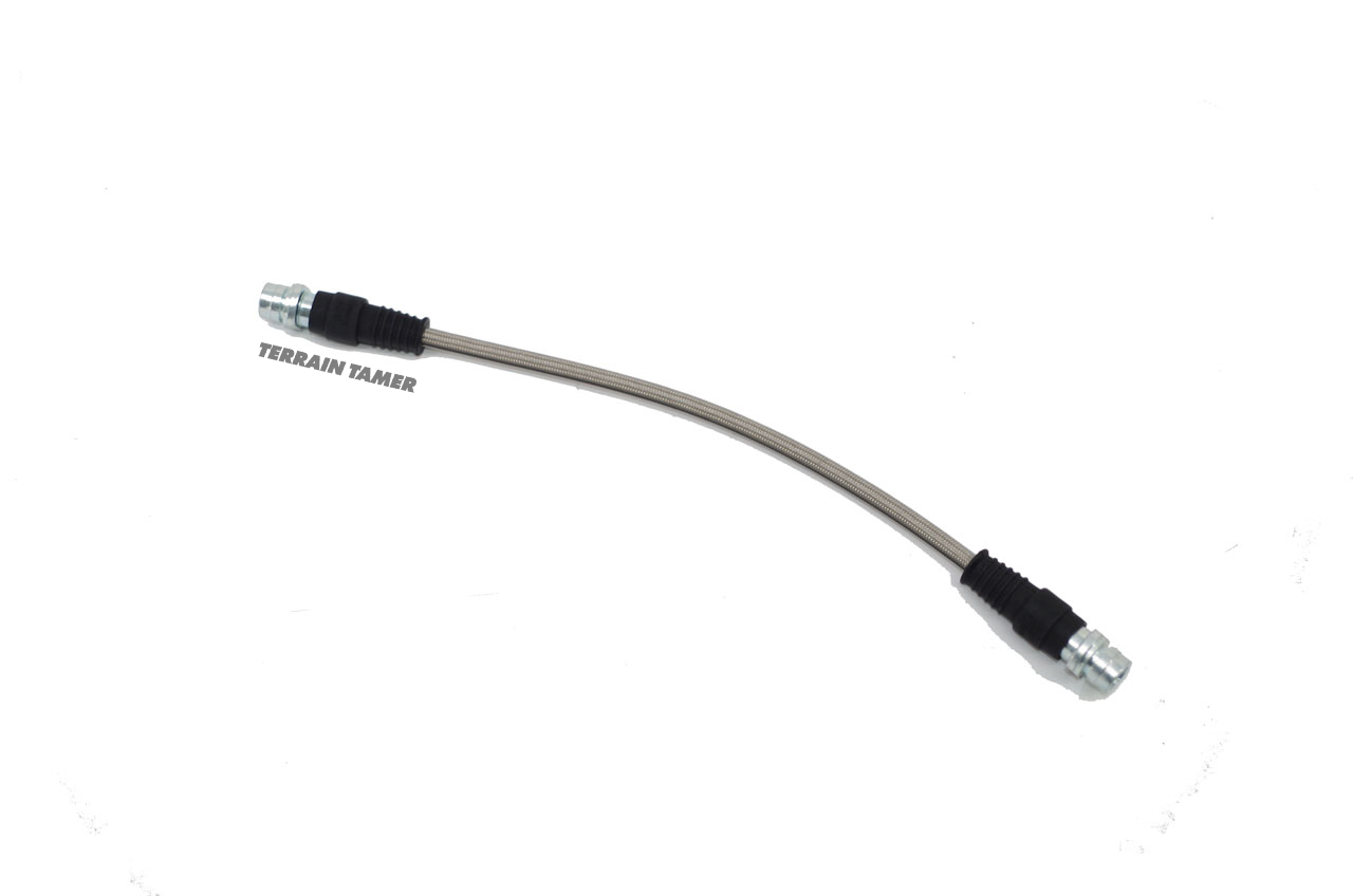 BRAIDED BRAKE HOSE REAR CENTRE L/H PLUS 50MM BRAIDED BRAKE HOSE REAR CENTRE L/H PLUS 50MM