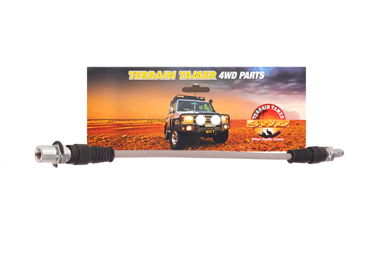 BRAIDED BRAKE HOSE FRONT CHASSIS TO DIFF +51MM BRAIDED BRAKE HOSE FRONT CHASSIS TO DIFF +51MM