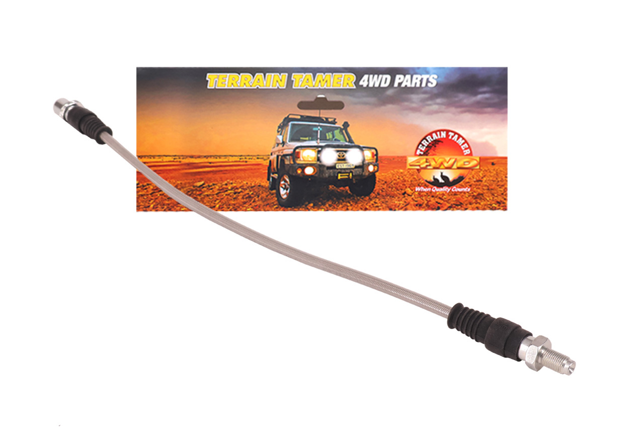 BRAIDED BRAKE HOSE REAR BODY TO DIFF HOUSING +51MM BRAIDED BRAKE HOSE REAR BODY TO DIFF HOUSING +51MM