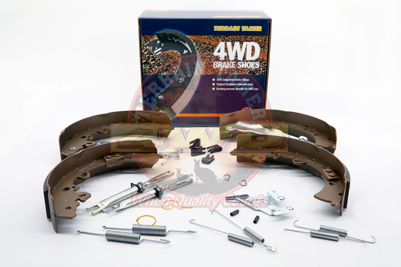 BRAKE SHOE KIT REAR INCLUDES SHOES ADJUSTERS SPRINGS BRAKE SHOE KIT REAR INCLUDES SHOES ADJUSTERS SPRINGS