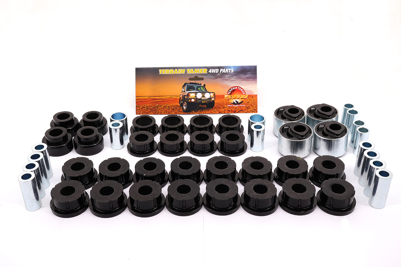 BUSH KIT COMPLETE FRONT & REAR WITH 2.5 DEG CASTOR ADJUST BUSH KIT COMPLETE FRONT & REAR WITH 2.5 DEG CASTOR ADJUST