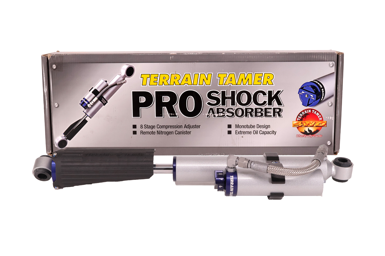 SHOCK ABSORBER REAR PAIR REMOTE RES 8 STAGE ADJUST 40MM LIFT