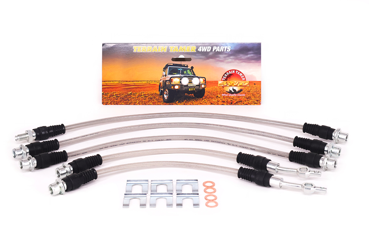 BRAIDED BRAKE HOSE KIT REAR SUITS BIG BRAKE KIT TTBBK22 BRAIDED BRAKE HOSE KIT REAR SUITS BIG BRAKE KIT TTBBK22