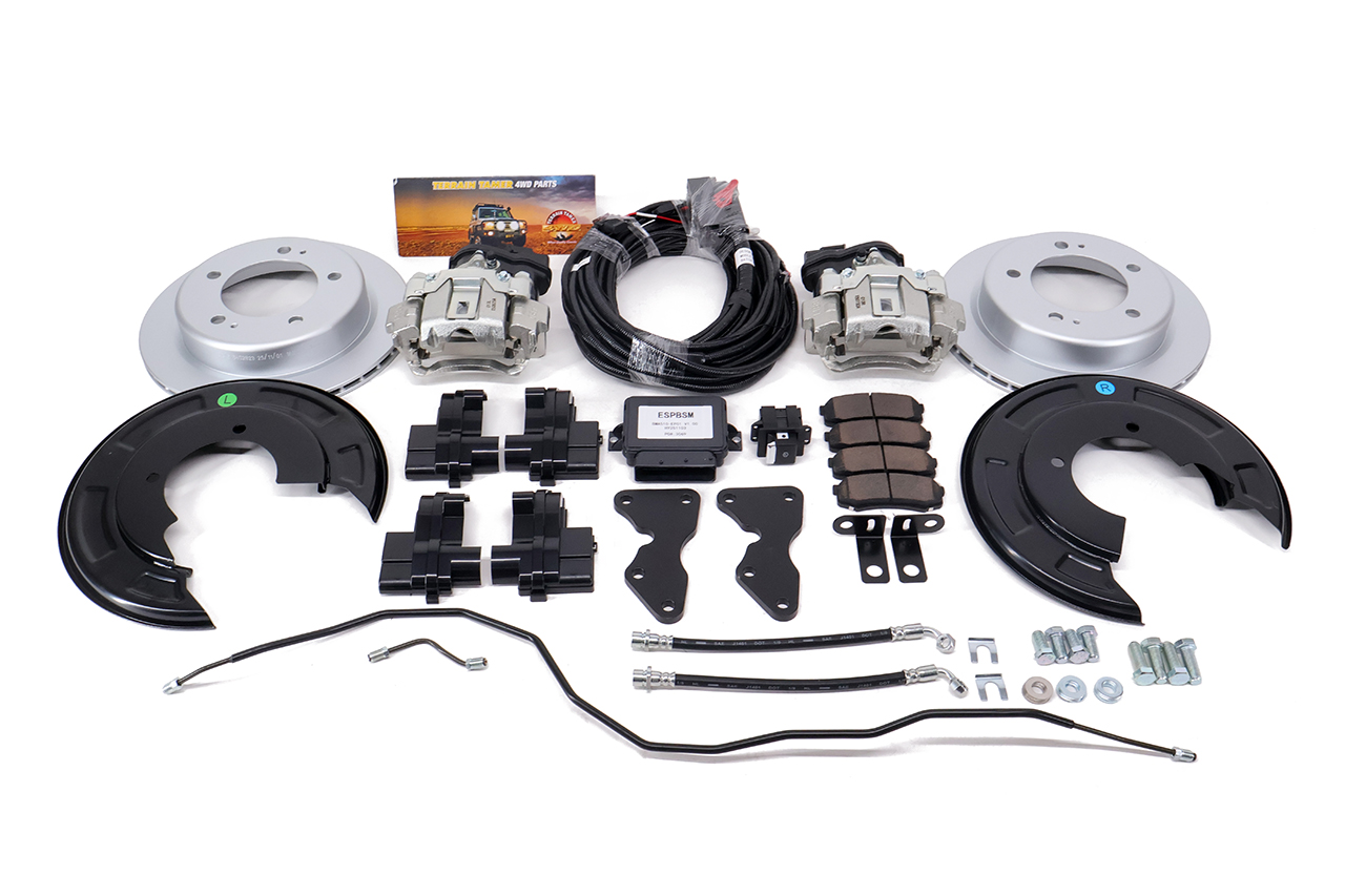REAR DRUM TO DISC BRAKE CONVERSION KIT TT 70 SERIES +ABS REAR DRUM TO DISC BRAKE CONVERSION KIT TT 70 SERIES +ABS