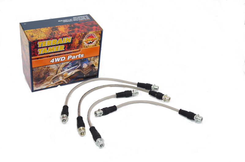 BRAIDED BRAKE HOSE KIT SUIT 2″ RAISED SUSP +VSC