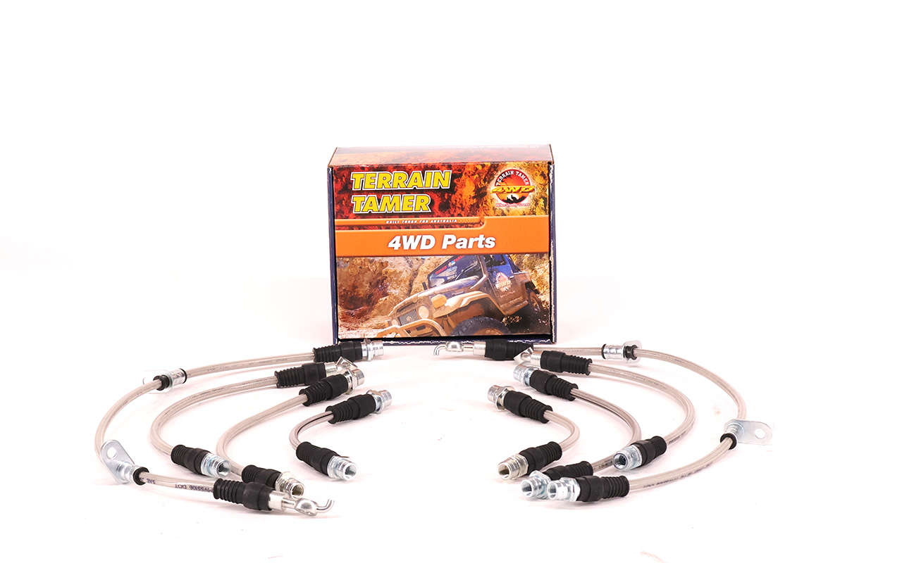 T/T BRAIDED BRAKE HOSE KIT SUIT RAISED SUSPENSION T/T BRAIDED BRAKE HOSE KIT SUIT RAISED SUSPENSION