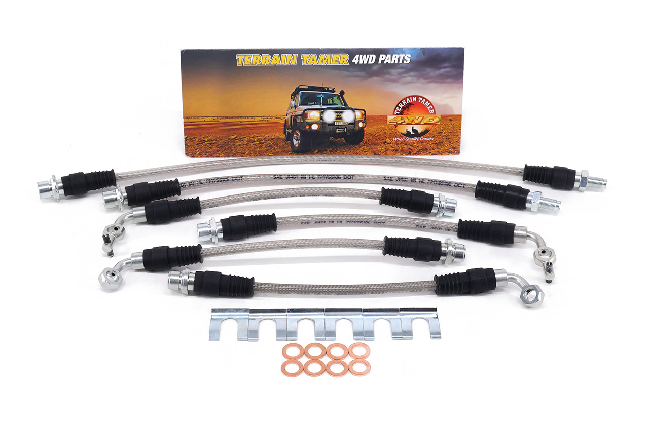 BRAIDED BRAKE HOSE KIT SUIT 2″ RAISED SUSPENSION BRAIDED BRAKE HOSE KIT SUIT 2″ RAISED SUSPENSION