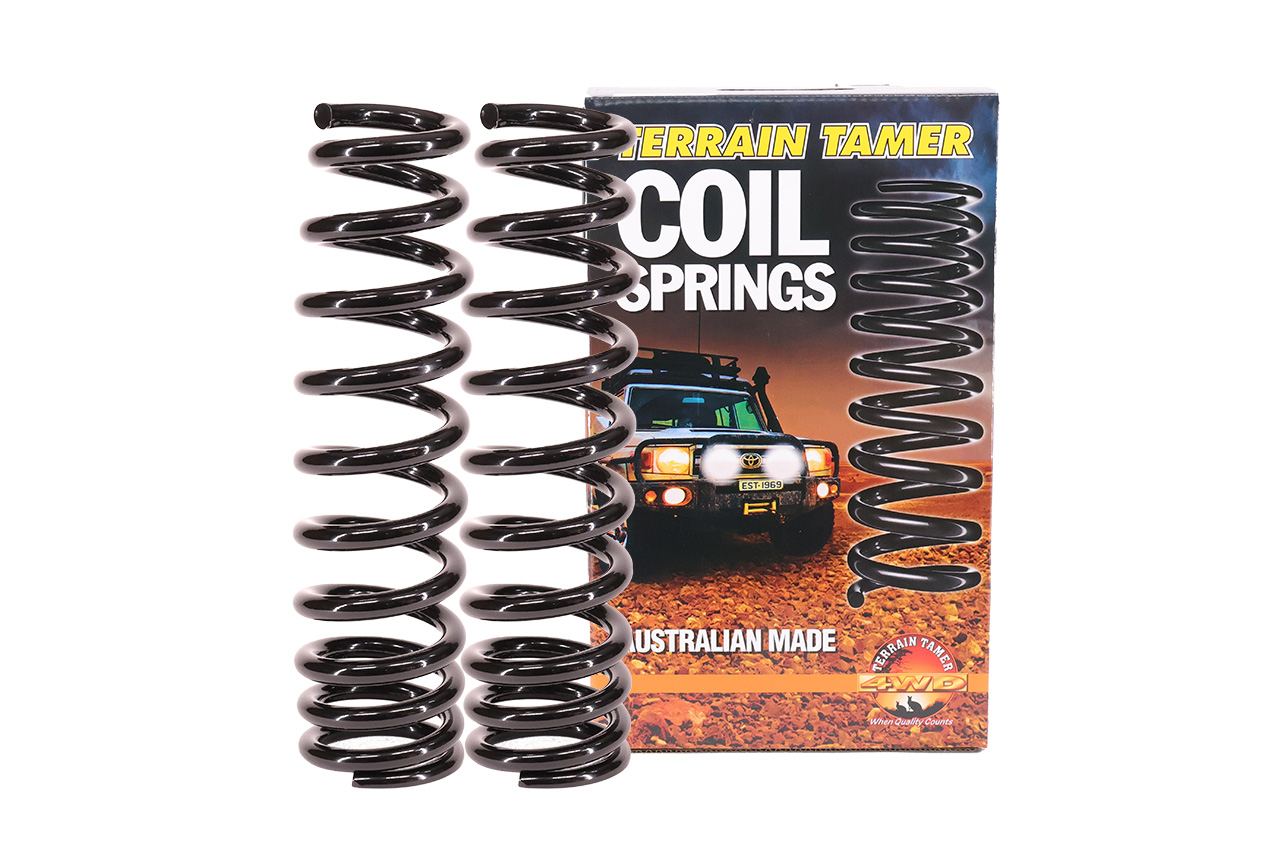 COILS FRONT RAISED 40MM 100KG + WITH B/BAR TAPERED WIRE V8 COILS FRONT RAISED 40MM 100KG + WITH B/BAR TAPERED WIRE V8