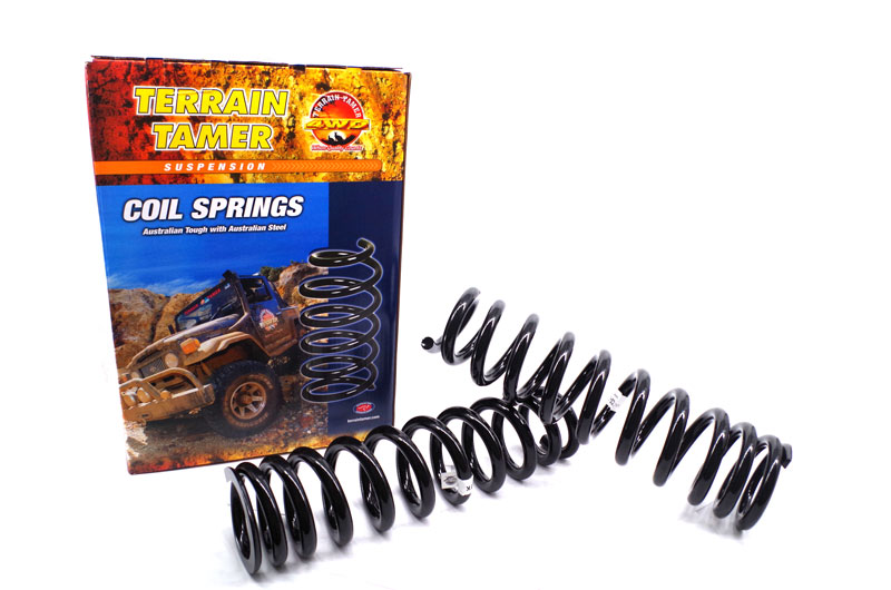 COILS FRONT RAISED 20MM TO 100KG WITH BULL BAR V6 & V8 COILS FRONT RAISED 20MM TO 100KG WITH BULL BAR V6 & V8