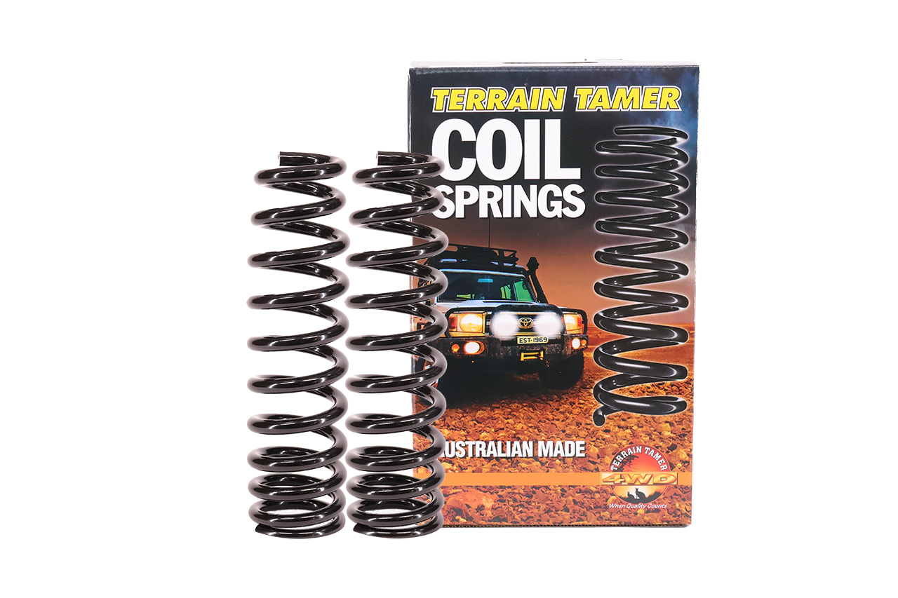 COILS FRT RAISED 40MMM COMFORT W/BAR TAPERED WIRE V6 V8 COILS FRT RAISED 40MMM COMFORT W/BAR TAPERED WIRE V6 V8
