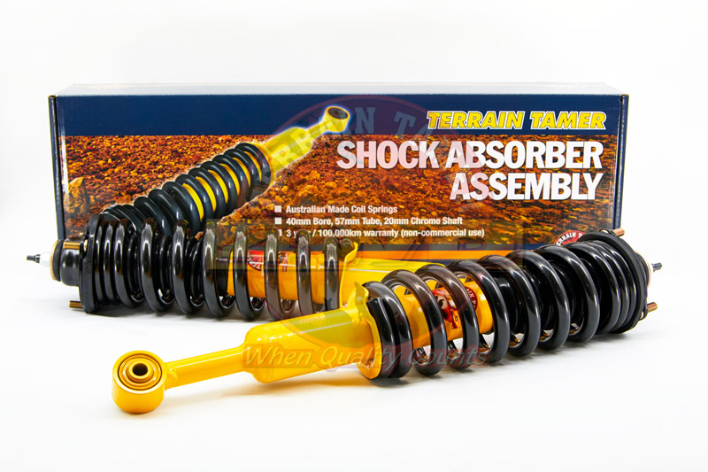 COIL OVER SHOCK ASSY PAIR RAISE 40MM TO 50KG WITH ALLOY BAR COIL OVER SHOCK ASSY PAIR RAISE 40MM TO 50KG WITH ALLOY BAR