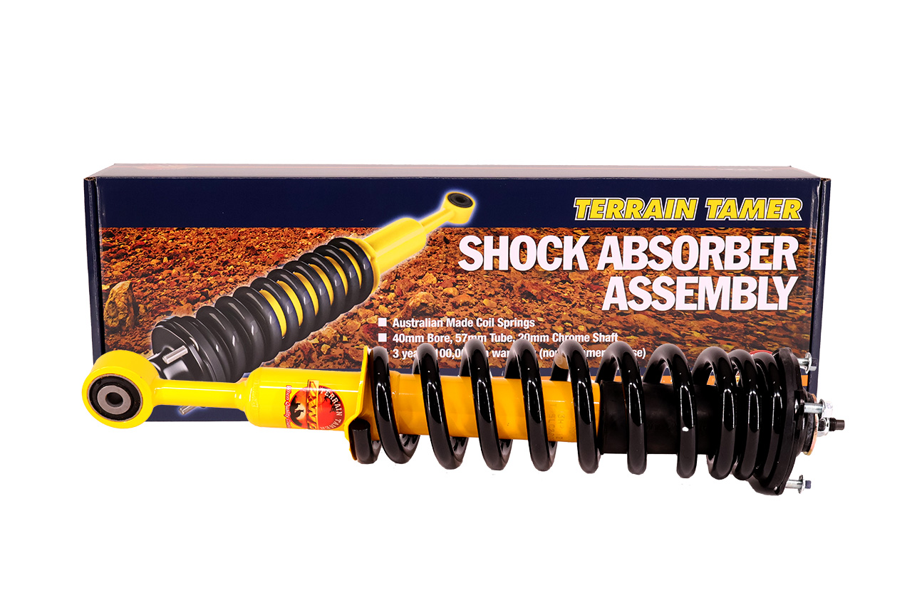 COIL OVER SHOCK ASSY PAIR RAISED 40MM 100KG PLUS WITH B/BAR COIL OVER SHOCK ASSY PAIR RAISED 40MM 100KG PLUS WITH B/BAR
