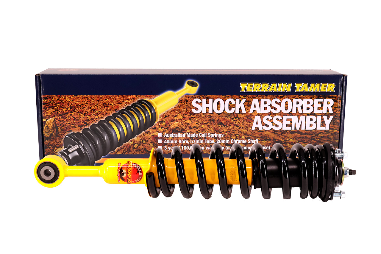 COIL OVER SHOCK ASSY PAIR RAISED 40MM 100KG PLUS WITH B/BAR COIL OVER SHOCK ASSY PAIR RAISED 40MM 100KG PLUS WITH B/BAR