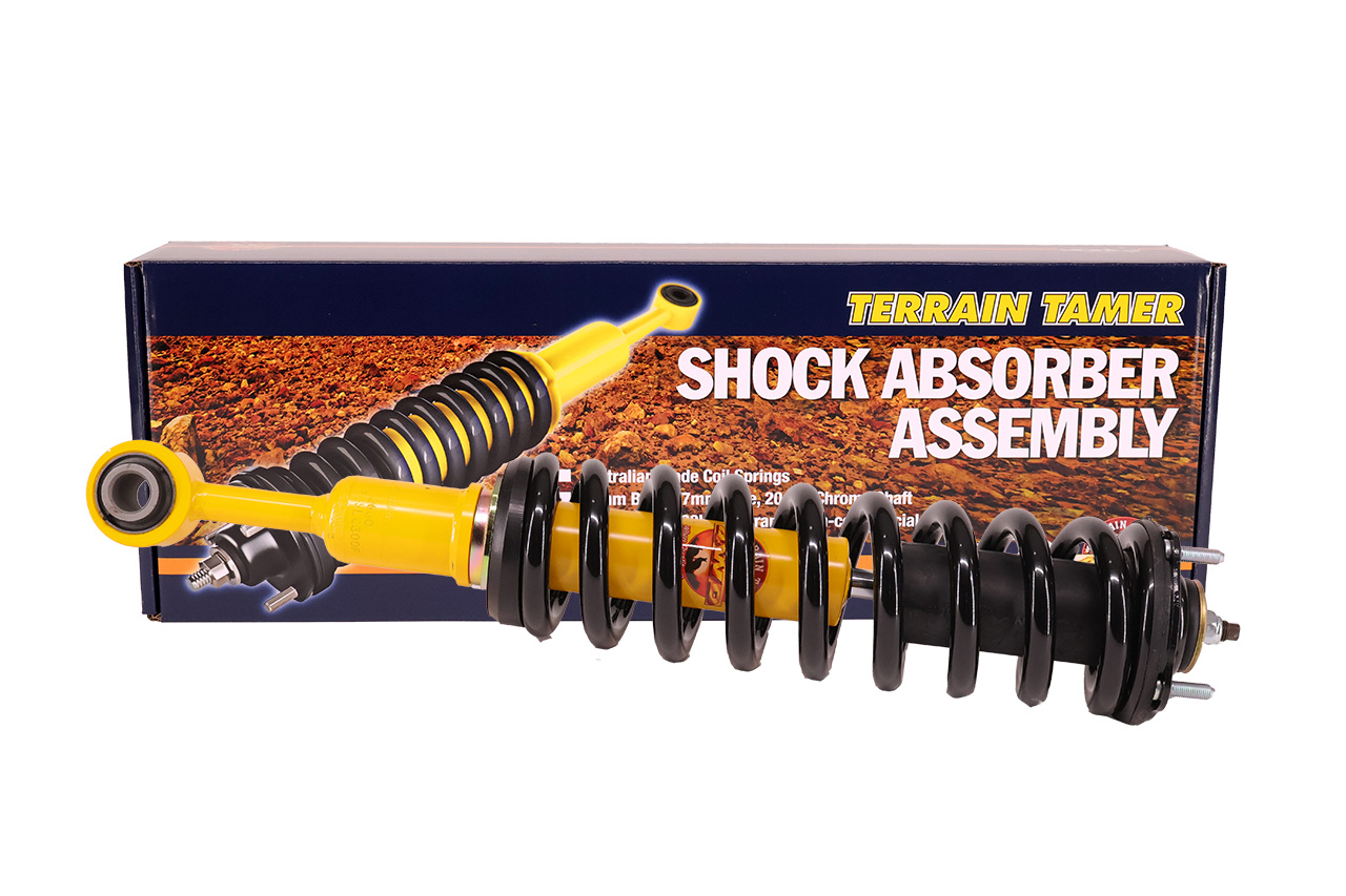 COIL OVER SHOCK ASSY PAIR RAISED 40MM 100-250KG B/BAR&WINCH COIL OVER SHOCK ASSY PAIR RAISED 40MM 100-250KG B/BAR&WINCH