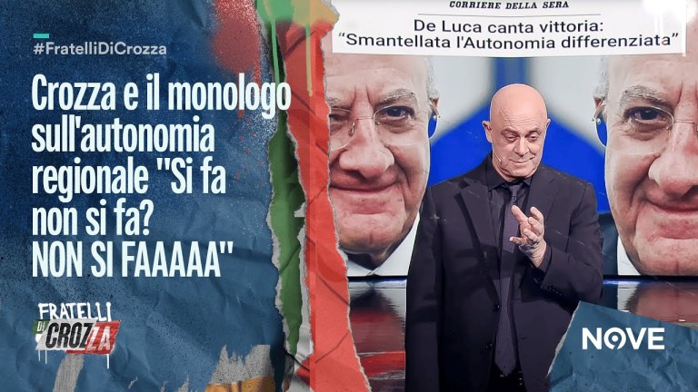 Crozza e il monologo sull’autonomia regionale “Si fa non si fa? NON SI FAAAAA” | Fratelli di Crozza Crozza e il monologo sull’autonomia regionale “Si fa non si fa? NON SI FAAAAA” | Fratelli di Crozza