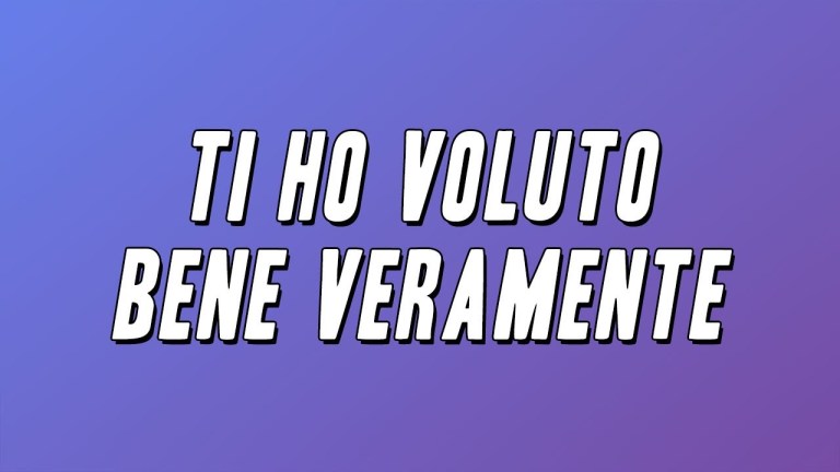 Marco Mengoni – Ti ho voluto bene veramente (Testo) Marco Mengoni – Ti ho voluto bene veramente (Testo)
