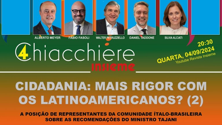 INSIEME AO VIVO | Cidadania: Mais rigor sobre os latinoamericanos INSIEME AO VIVO | Cidadania: Mais rigor sobre os latinoamericanos