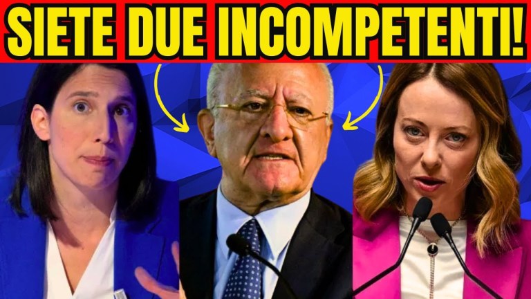 “NON MI FERMERO’!” De Luca Lancia L’AFFONDO Su Meloni E Schlein!! “NON MI FERMERO’!” De Luca Lancia L’AFFONDO Su Meloni E Schlein!!
