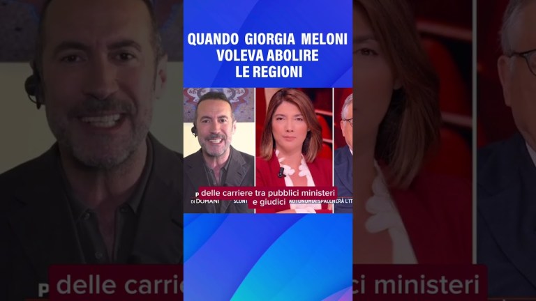 Quando Giorgia Meloni voleva abolire le Regioni. #shorts #giorgia_meloni #autonomiaregioni Quando Giorgia Meloni voleva abolire le Regioni. #shorts #giorgia_meloni #autonomiaregioni