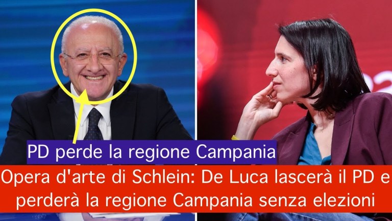 Opera d’arte di Schlein: De Luca lascerà il PD e perderà la regione Campania senza elezioni Opera d’arte di Schlein: De Luca lascerà il PD e perderà la regione Campania senza elezioni
