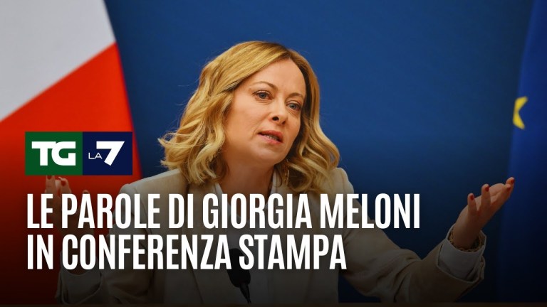 Le parole di Giorgia Meloni in conferenza stampa Le parole di Giorgia Meloni in conferenza stampa