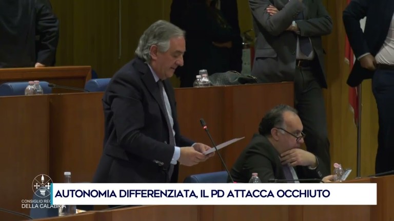 AUTONOMIA DIFFERENZIATA, IL PD ATTACCA OCCHIUTO AUTONOMIA DIFFERENZIATA, IL PD ATTACCA OCCHIUTO