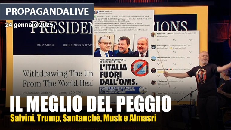 Propagandalive, il meglio del peggio della politica: Salvini, Santanché e Trump Propagandalive, il meglio del peggio della politica: Salvini, Santanché e Trump