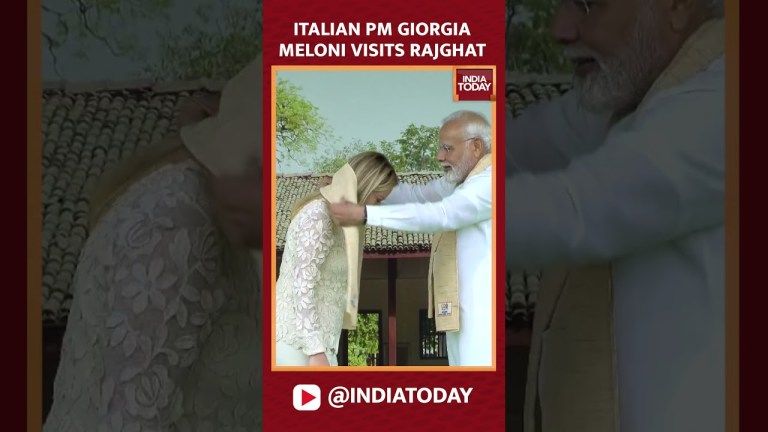 Italy’s PM Giorgia Meloni Arrives At Rajghat To Pay Tribute To Mahatma Gandhi Italy’s PM Giorgia Meloni Arrives At Rajghat To Pay Tribute To Mahatma Gandhi