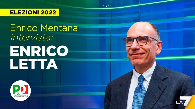Elezioni 2022 | Enrico Mentana intervista Enrico Letta del Partito democratico Elezioni 2022 | Enrico Mentana intervista Enrico Letta del Partito democratico