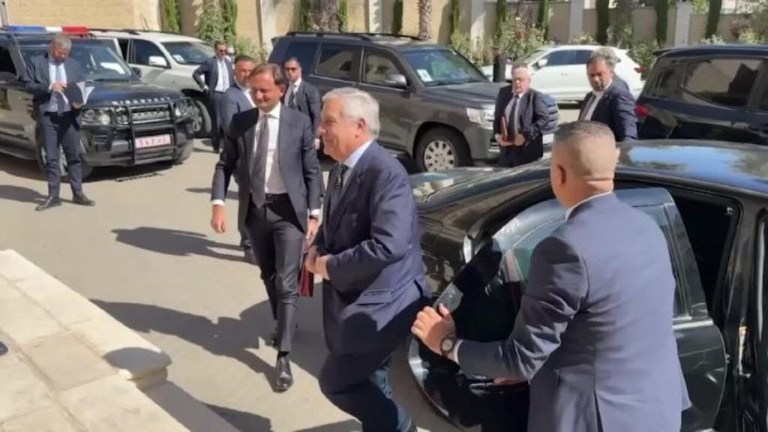 Antonio Tajani incontra il primo ministro palestinese Mohammad Mustafa a Ramallah Antonio Tajani incontra il primo ministro palestinese Mohammad Mustafa a Ramallah