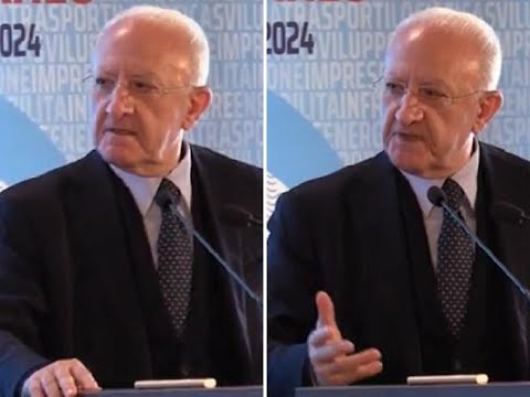 De Luca interrotto durante convegno: «Sia breve, sono samaritano fino a un certo punto» De Luca interrotto durante convegno: «Sia breve, sono samaritano fino a un certo punto»