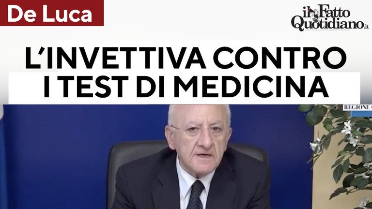 De Luca scatenato contro i test di Medicina: “Domande sulla Viennetta e sulla grattachecca” De Luca scatenato contro i test di Medicina: “Domande sulla Viennetta e sulla grattachecca”
