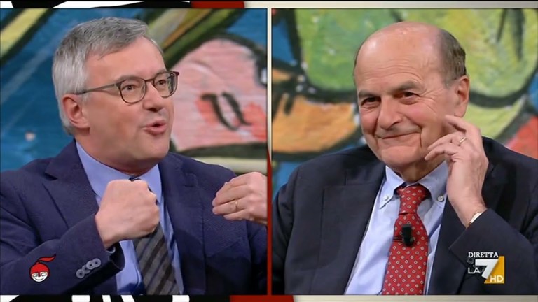 Per la prima volta ad un talk show, Alessandro Barbero. Si confronta con Pierluigi Bersani. Per la prima volta ad un talk show, Alessandro Barbero. Si confronta con Pierluigi Bersani.