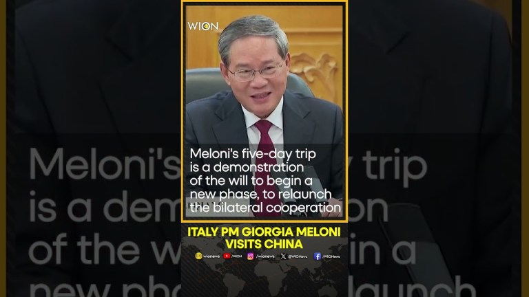 Italy PM Giorgia Meloni visits China | WION Shorts Italy PM Giorgia Meloni visits China | WION Shorts