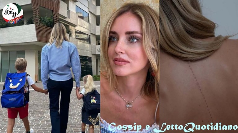 Chiara Ferragni si fa fare un lunghissimo tatuaggio sulla schiena dedicato ai figli, poi li accompag Chiara Ferragni si fa fare un lunghissimo tatuaggio sulla schiena dedicato ai figli, poi li accompag