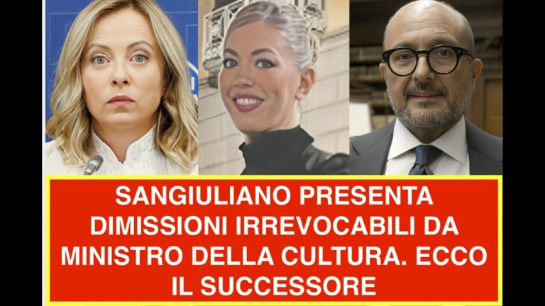 SANGIULIANO PRESENTA DIMISSIONI IRREVOCABILI DA MINISTRO DELLA CULTURA. ECCO IL SUCCESSORE SANGIULIANO PRESENTA DIMISSIONI IRREVOCABILI DA MINISTRO DELLA CULTURA. ECCO IL SUCCESSORE