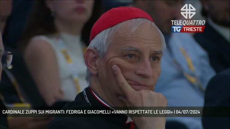 CARDINALE ZUPPI SUI MIGRANTI: FEDRIGA E GIACOMELLI «VANNO RISPETTATE LE LEGGI» | 04/07/2024 CARDINALE ZUPPI SUI MIGRANTI: FEDRIGA E GIACOMELLI «VANNO RISPETTATE LE LEGGI» | 04/07/2024