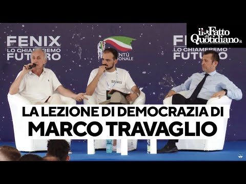 Travaglio e la lezione di giornalismo e democrazia sul palco di FdI: “Immaginate che…” Travaglio e la lezione di giornalismo e democrazia sul palco di FdI: “Immaginate che…”