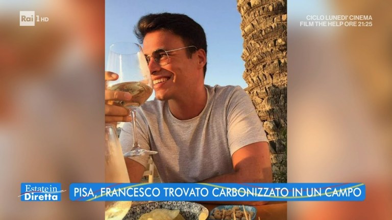 Pisa, Francesco carbonizzato in un campo – Estate in Diretta 02/08/2021 Pisa, Francesco carbonizzato in un campo – Estate in Diretta 02/08/2021