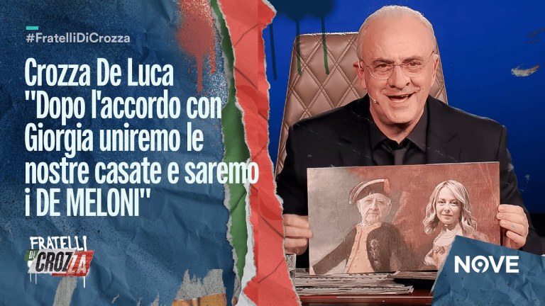 Crozza De Luca “Dopo l’accordo con Giorgia uniremo le nostre casate e saremo i DE MELONI” Crozza De Luca “Dopo l’accordo con Giorgia uniremo le nostre casate e saremo i DE MELONI”