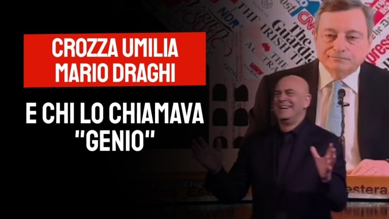CROZZA UMILIA MARIO DRAGHI E CHI LO CHIAMAVA “GENIO” CROZZA UMILIA MARIO DRAGHI E CHI LO CHIAMAVA “GENIO”