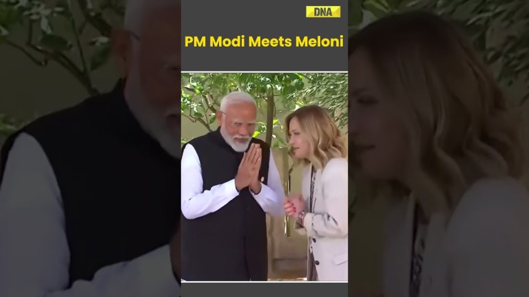 PM Narendra Modi Meets Italian PM Giorgia Meloni At G7 Summit #shorts PM Narendra Modi Meets Italian PM Giorgia Meloni At G7 Summit #shorts