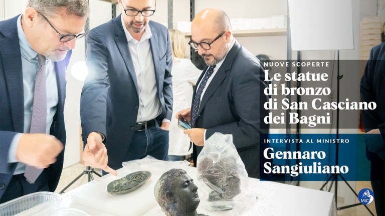 Intervista al Ministro Sangiuliano | Le statue di bronzo di San Casciano dei Bagni Intervista al Ministro Sangiuliano | Le statue di bronzo di San Casciano dei Bagni