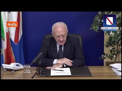 De Luca: «Sui immunizzazioni Campania è all’avanguardia, a inizio gennaio esercitazione» De Luca: «Sui immunizzazioni Campania è all’avanguardia, a inizio gennaio esercitazione»