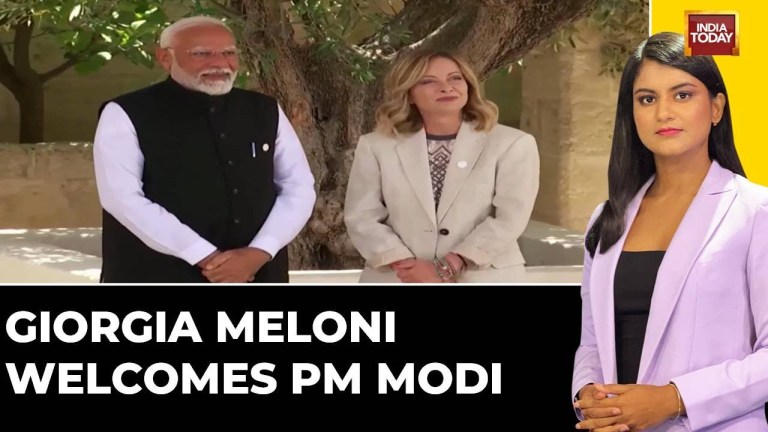 Giorgia Meloni Welcomes PM Modi | G7 Summit News | India Today News Giorgia Meloni Welcomes PM Modi | G7 Summit News | India Today News